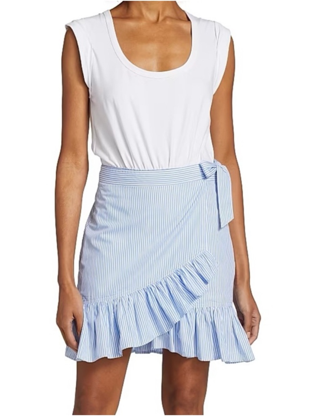 Veronica Beard‎ ADDYSON White/blue navy style dress. Size L